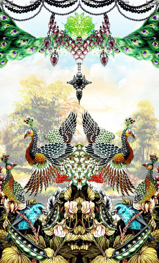 花卉印花华亿平台图片