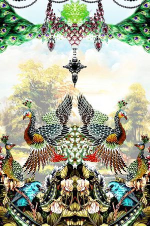 花卉印花华亿平台图片