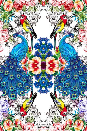 中国风印花华亿平台图片