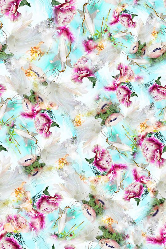 花卉印花华亿平台图片