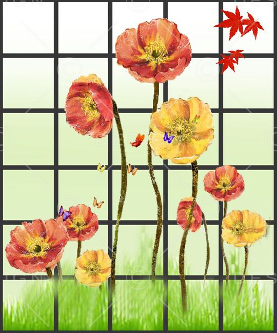 花卉印花华亿平台图片