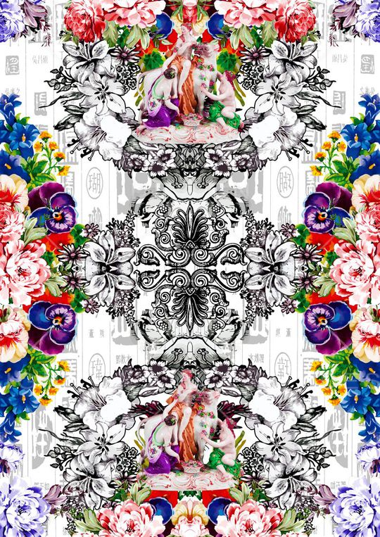 中式印花华亿平台图片