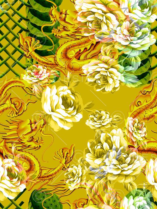 中国风印花华亿平台图片