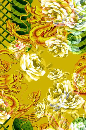 中国风印花华亿平台图片