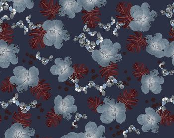 459716-时尚秋冬手绘花卉龟裂竹花珠宝组合印