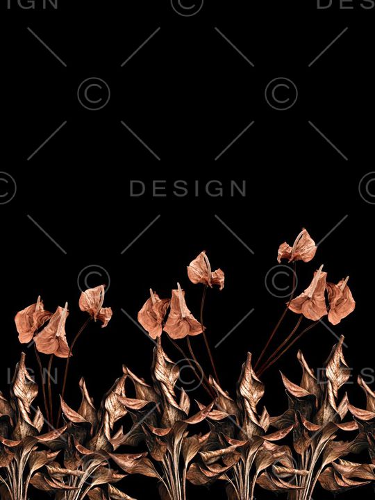 枯黄树叶印花华亿平台图片