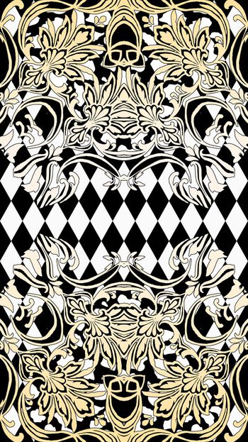 459821-复古菱形几何时尚欧式花纹组合女装连