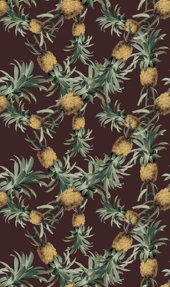 459924-潮流时尚热带雨林菠萝秋冬数码印花