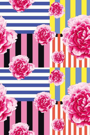 不规律条纹印花华亿平台图片