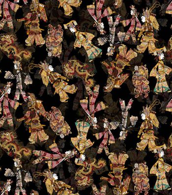 459976-潮流时尚中国风皮影戏秋冬数码印花