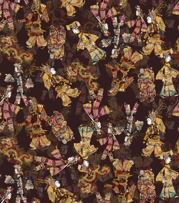 459977-潮流时尚中国风皮影戏秋冬数码印花