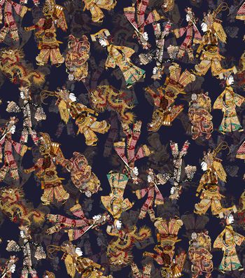 459978-潮流时尚中国风皮影戏秋冬数码印花