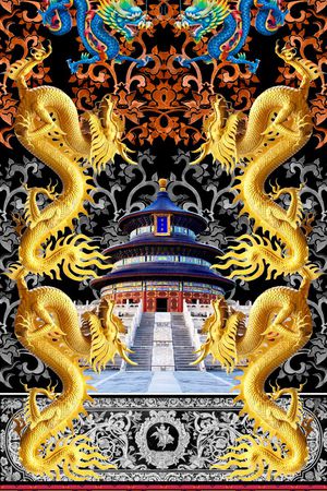 中国风印花华亿平台图片