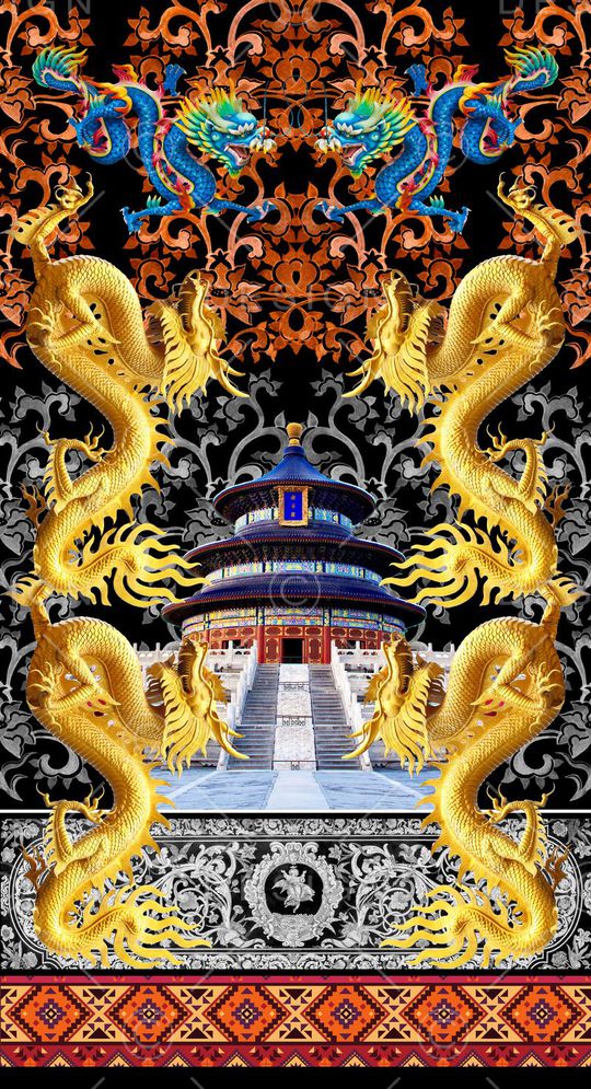 中国风印花华亿平台图片