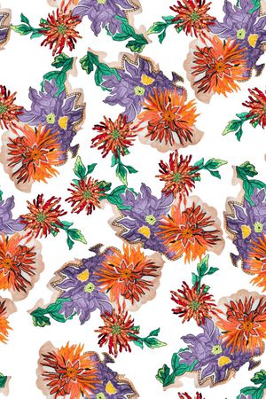 花卉印花华亿平台图片