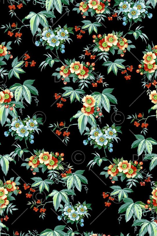 大绿叶子印花华亿平台图片