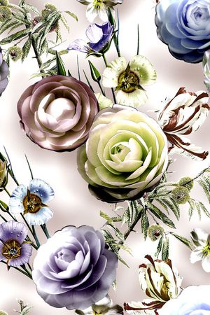 花卉印花华亿平台图片