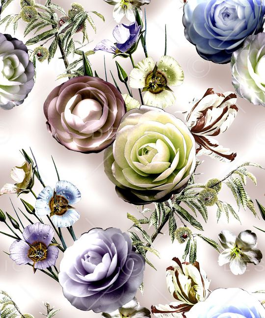 花卉印花华亿平台图片