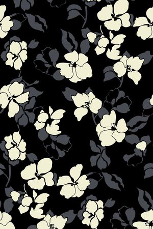 经典黑白印花华亿平台图片