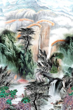 中国风印花华亿平台图片