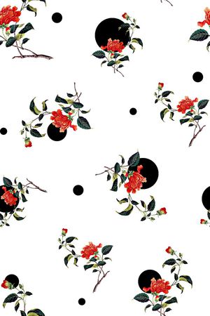 手绘花印花华亿平台图片