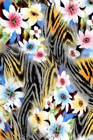 花卉印花华亿平台图片