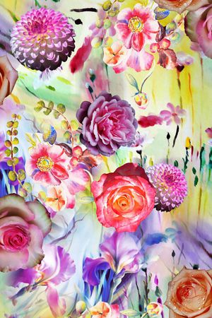 手绘印花华亿平台图片