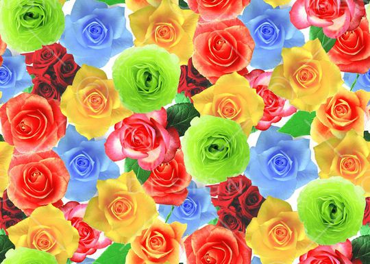 幻彩花卉印花华亿平台图片