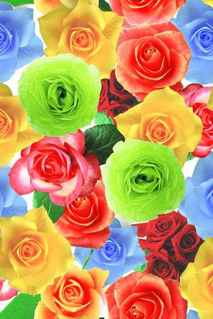 幻彩花卉印花华亿平台图片