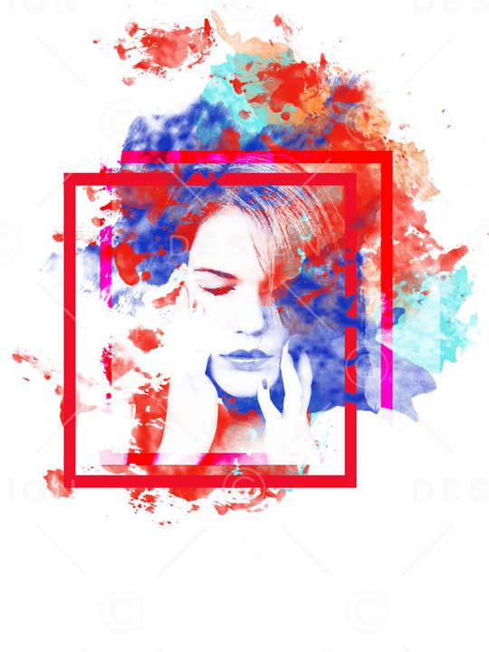 女性头像印花华亿平台图片