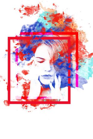 女性头像印花华亿平台图片