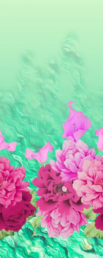 460617-大牌定位大花卉海浪机理背景