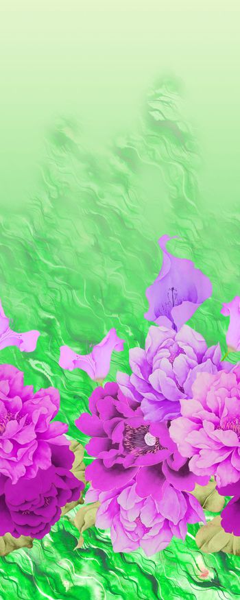 460618-大牌定位大花卉海浪机理背景