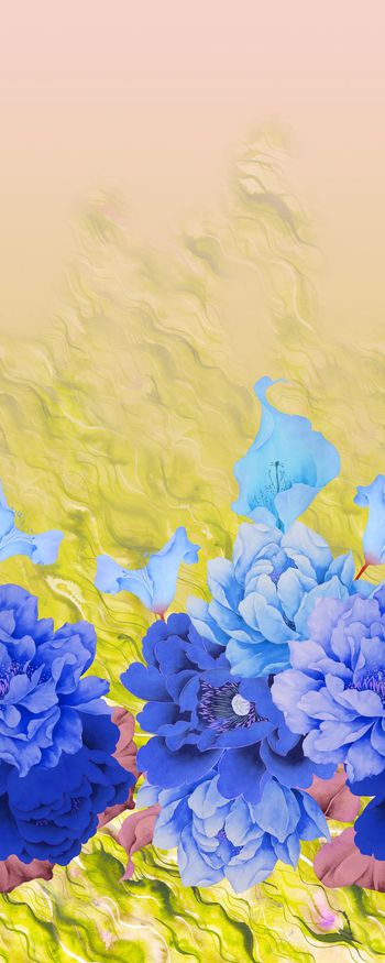 460620-大牌定位大花卉海浪机理背景