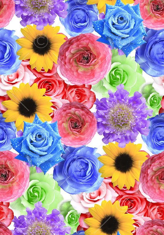 花卉印花华亿平台图片