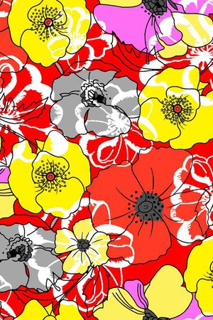 几何花卉印花华亿平台图片