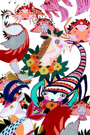 创意手绘印花华亿平台图片