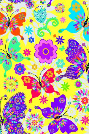 蝴蝶印花华亿平台图片