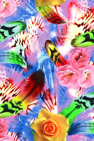 花卉印花华亿平台图片