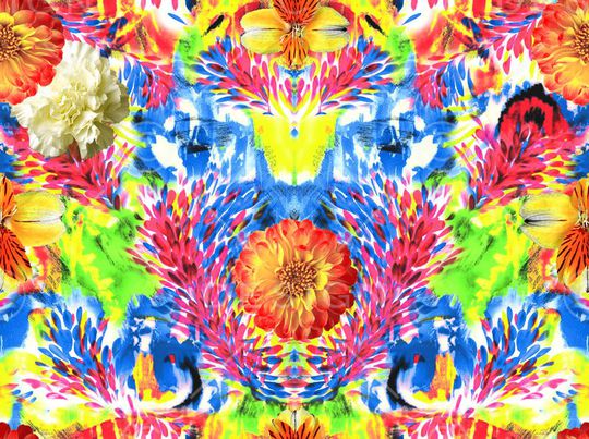 花卉印花华亿平台图片