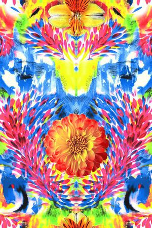 花卉印花华亿平台图片