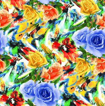 花卉印花华亿平台图片