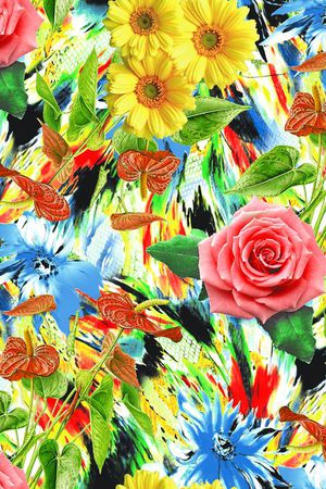 玫瑰印花华亿平台图片