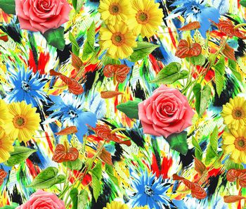 玫瑰印花华亿平台图片