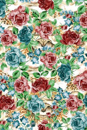 豹点底纹印花华亿平台图片