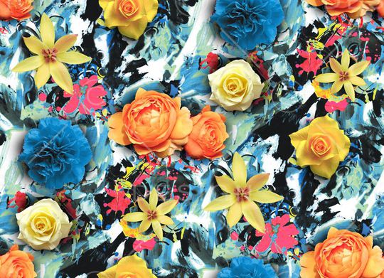 花卉印花华亿平台图片