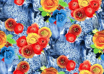 花卉印花华亿平台图片