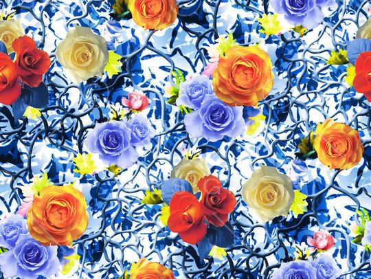 花卉印花华亿平台图片