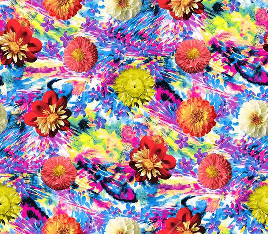 花卉印花华亿平台图片