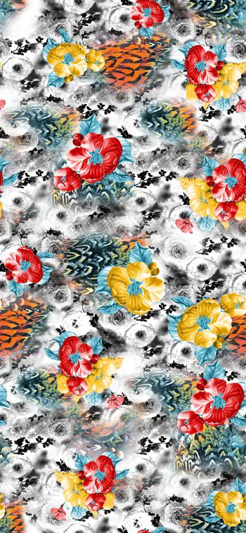 花卉印花华亿平台图片